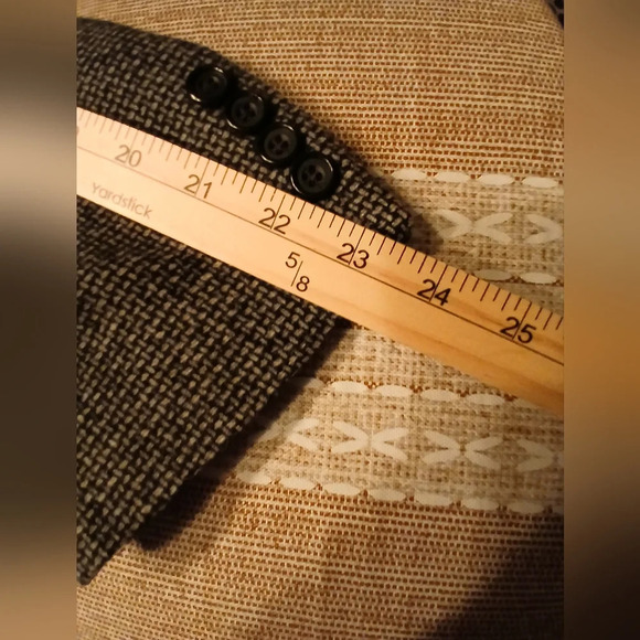 GIANFRANCO RUFFINI men's 46 R cashmere blend herringbone blazer Italy - Picture 13 of 13